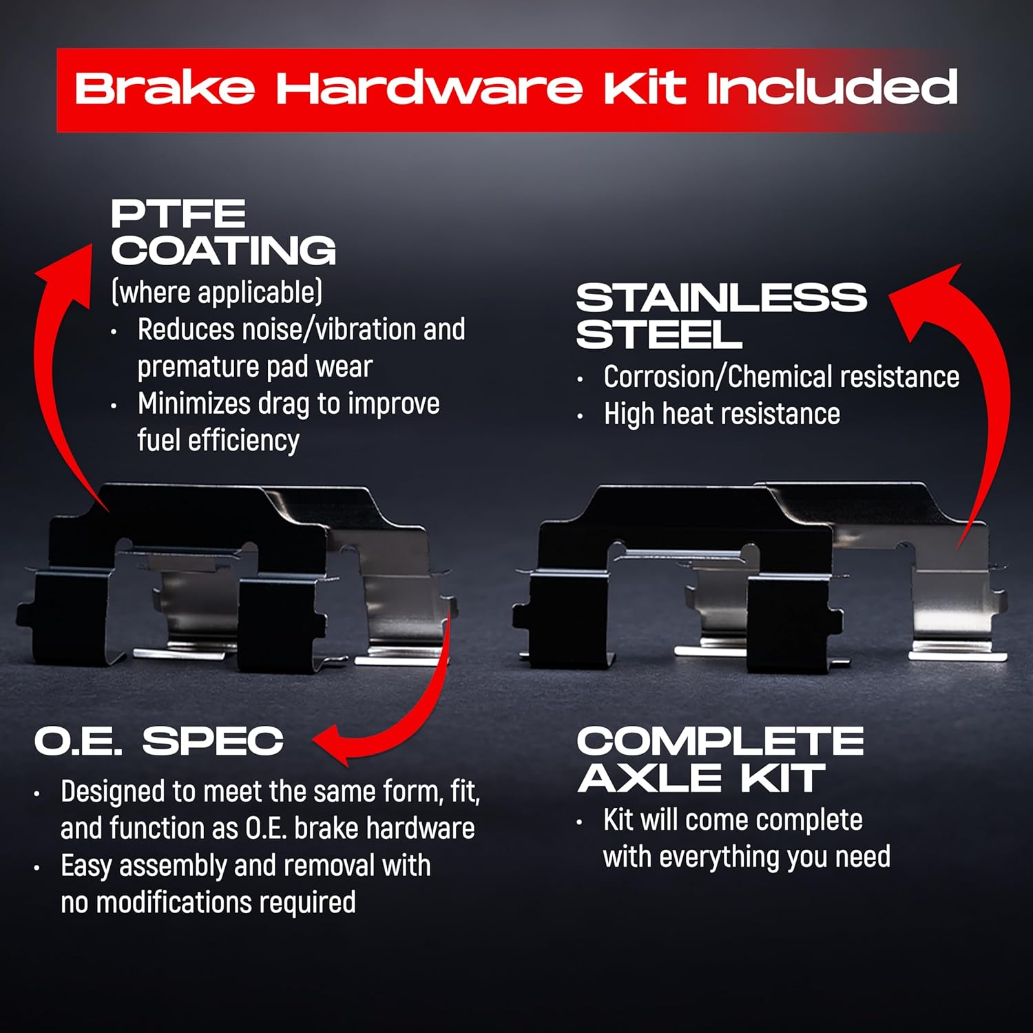 R1 Concepts Front and Rear Brake Kit Fits 2015-2021 Mercedes-Benz C300| Ceramic Pads, Drilled Slotted Rotors| Hardware, Sensor Wire| 13.0' Front & 11.8' Rear
