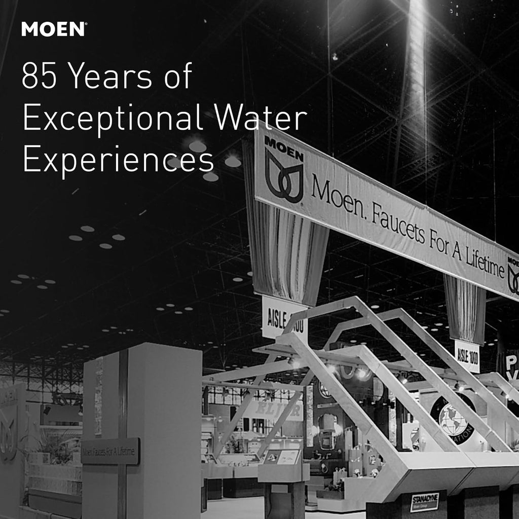 Moen Genta LX Matte Black One-Handle Modern Bathroom Sink Faucet with Optional Deckplate for Bath Countertop and Three-Hole or One-Hole Sinks, 6706BL