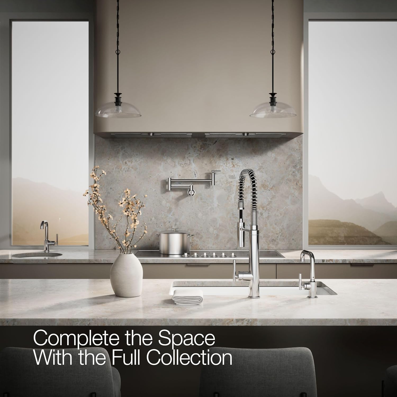 Kohler K-24077-CP Purist Beverage Faucet, Polished Chrome