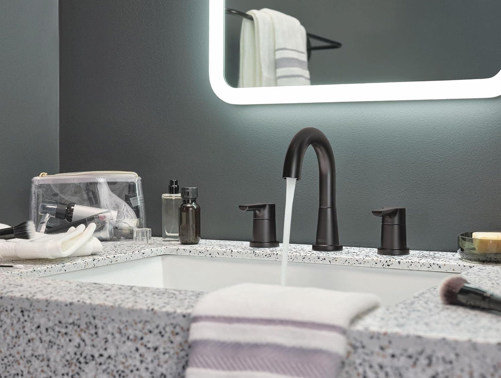 Peerless P3512LF-BL Flute Bathroom Faucet, Matte Black