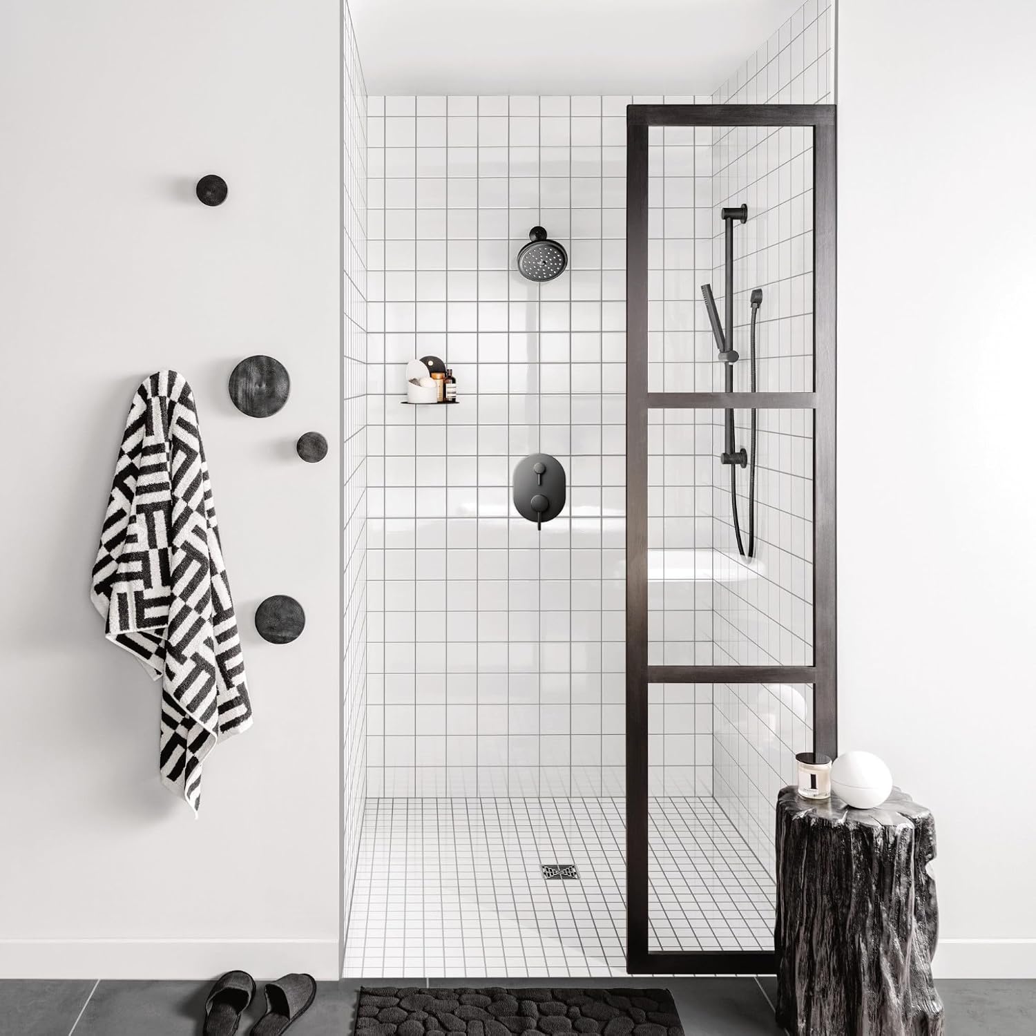 Moen Align Matte Black M-CORE 3-Series 2-Handle Shower Faucet Trim, Valve Required, UT3290BL