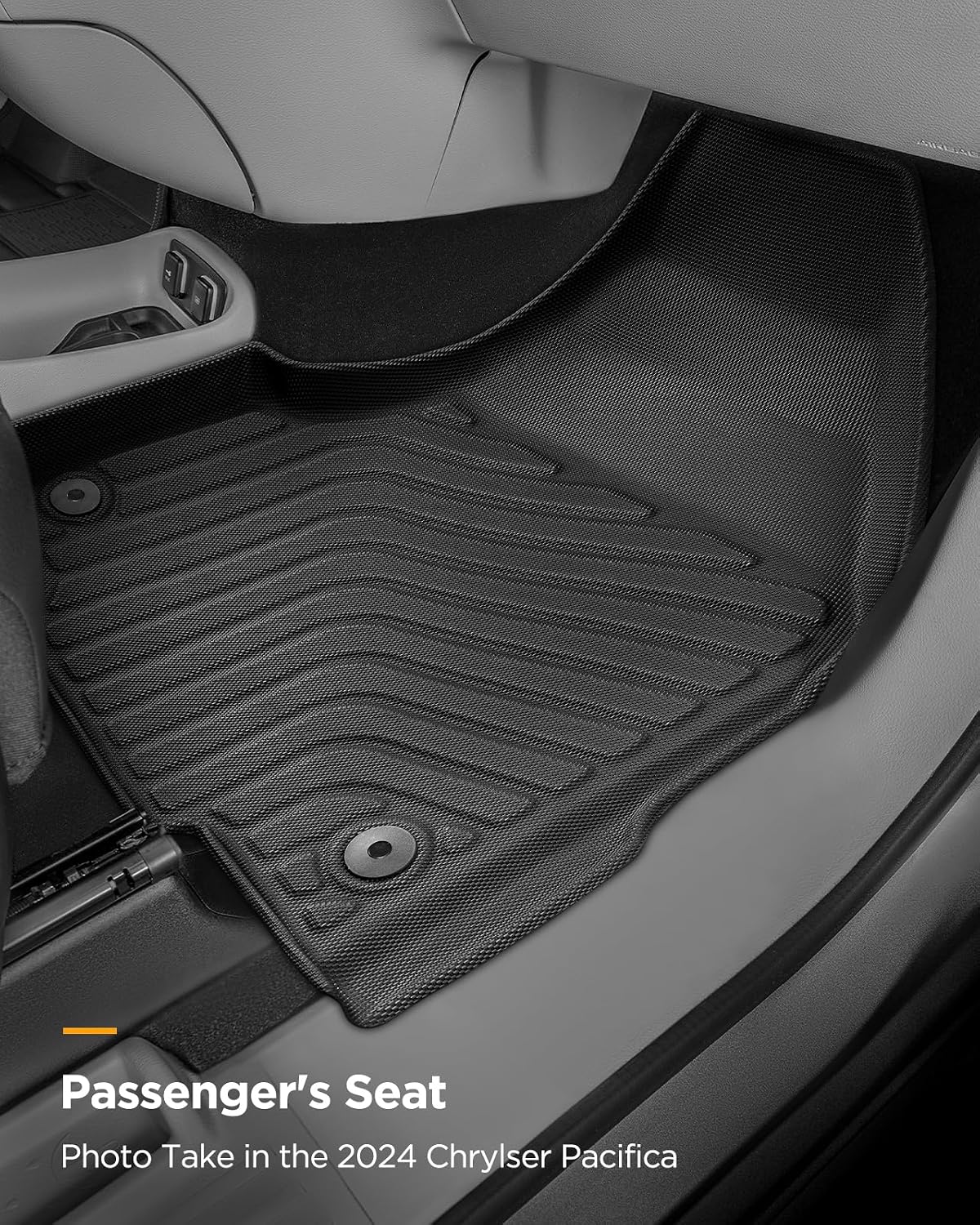 for Chrysler Pacifica 2017-2025 2026 7/8 Passenger (No Hybrid) Floor Mats Cargo Liner Carpet All Weather TPE Mat for Voyager 2020-2026, for Pacifica/Voyager 2018 2019 2021 2022 2023 2024 Accessories