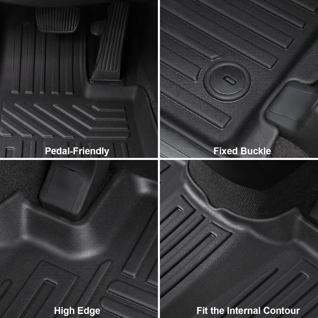 GALVAGNIATE Floor Mats for Hyundai Palisade 2020-2025, All Weather Floor Mats Trunk Cargo Liner with Backrest Protectors Accessories, Full Coverage Set (Fit 7/8 Seats)