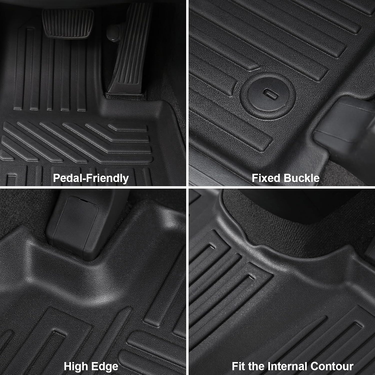 GALVAGNIATE Floor Mats for Hyundai Palisade 2020-2025, All Weather Floor Mats Trunk Cargo Liner with Backrest Protectors Accessories, Full Coverage Set (Fit 7/8 Seats)
