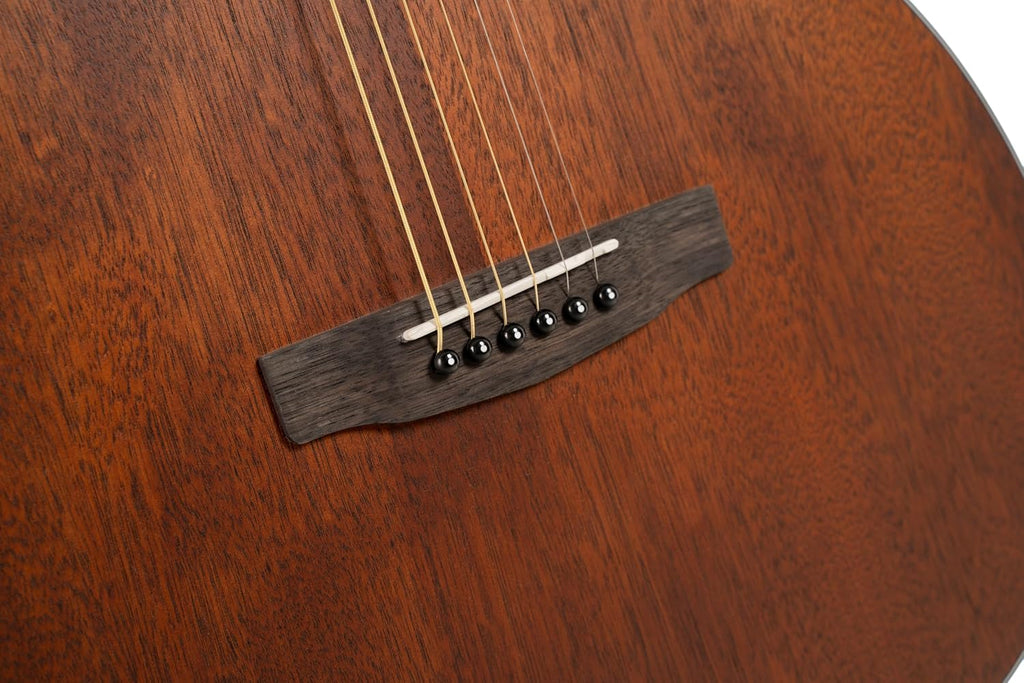 Cort L60MOP Luce 60 Mahogany OM Solid Top Acoustic Guitar, Open Pore