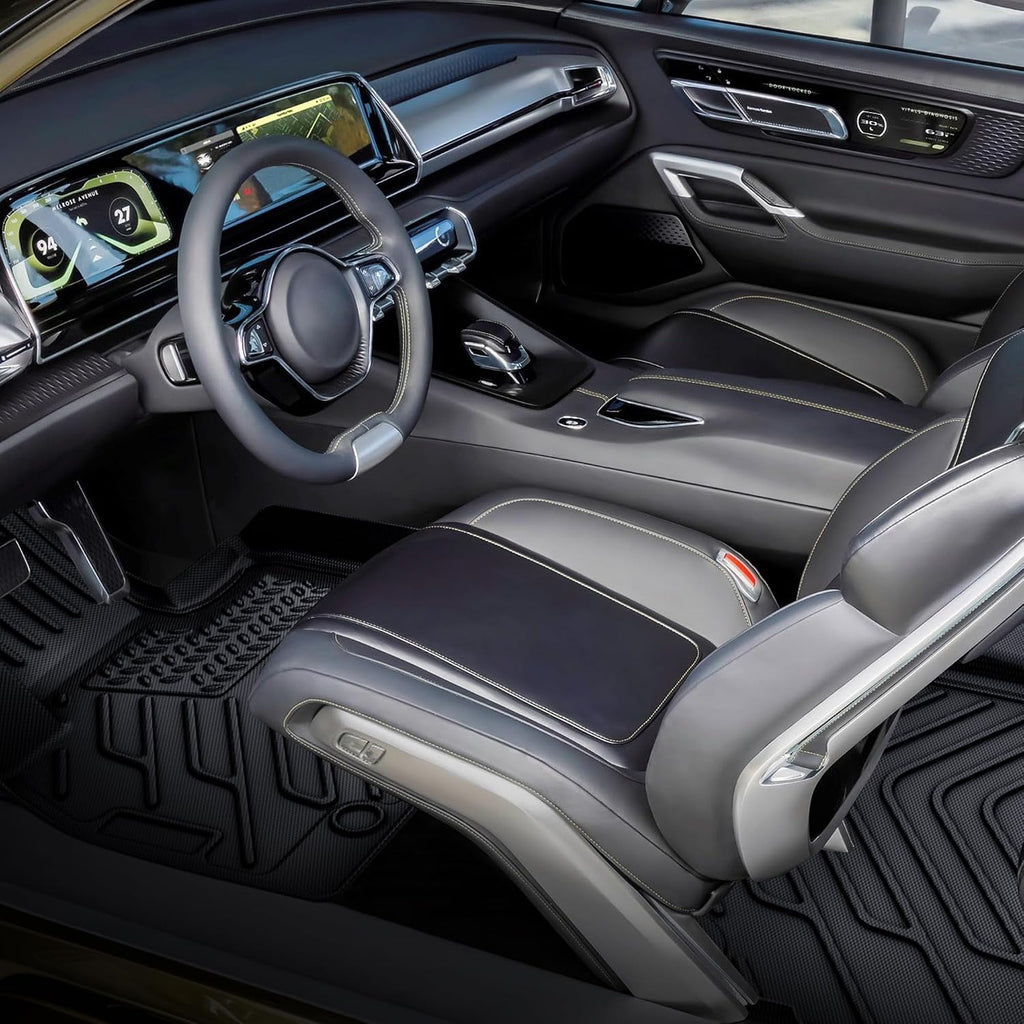 Floor Mats & Cargo Liner Fit for 2022-2026 Jeep Grand Cherokee (Include 4XE NOT for L or WK), Custom Fit TPE All Weather Floor Liners Cargo Mat, 1st 2nd Rows Mats Trunk Liner Full Set Accessories