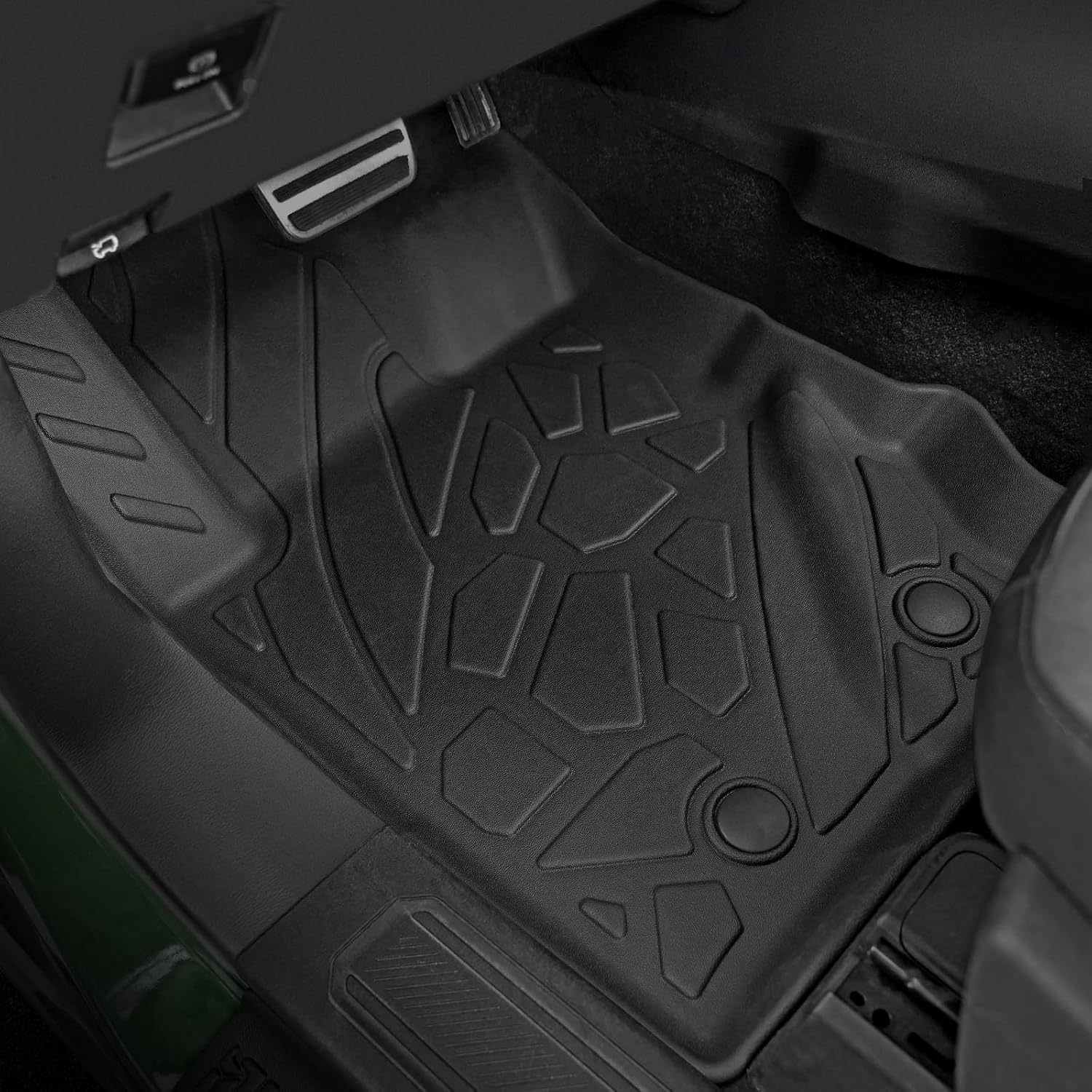Floor Mats for Ford Bronco 2021-2026, All Weather Floor Mats Trunk Cargo Liner with Backrest Protectors and Door Sill Guards Accessories, Full Coverage Set (Fit 4 Door Models)
