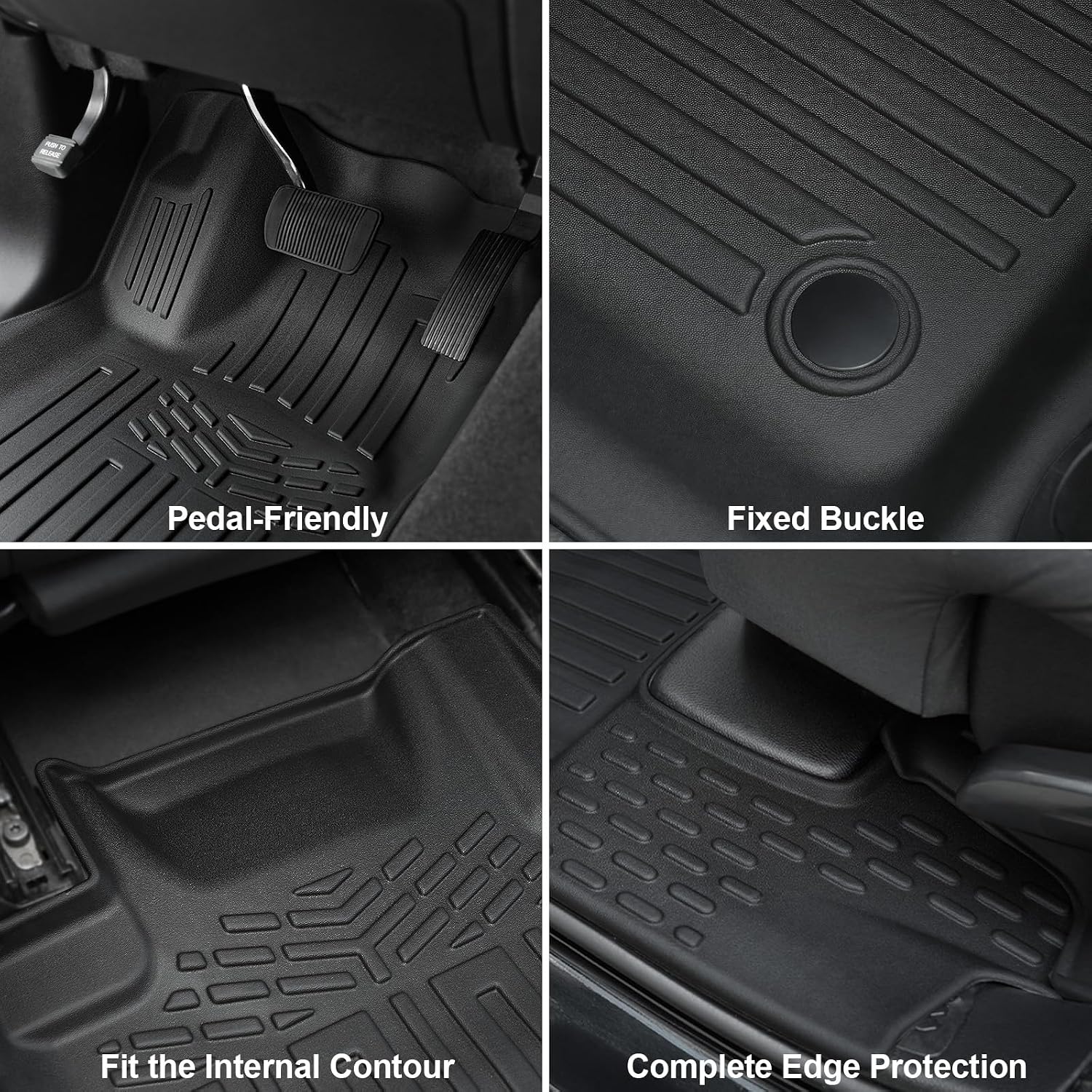 Floor Mats for 2016-2025 2026 Dodge Durango 7-seat, All Weather TPE Cargo Liner Cargo Mat and 3rd Row Backrest Mats for Durango Accessories