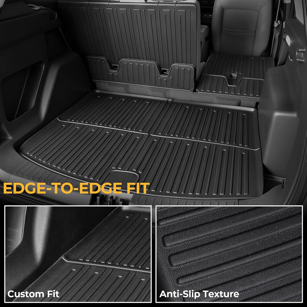Floor Mats for Ford Escape 2013-2019, All Weather Floor Mats Trunk Cargo Liner with Backrest Protectors and Door Sill Guards Accessories, Full Coverage Set