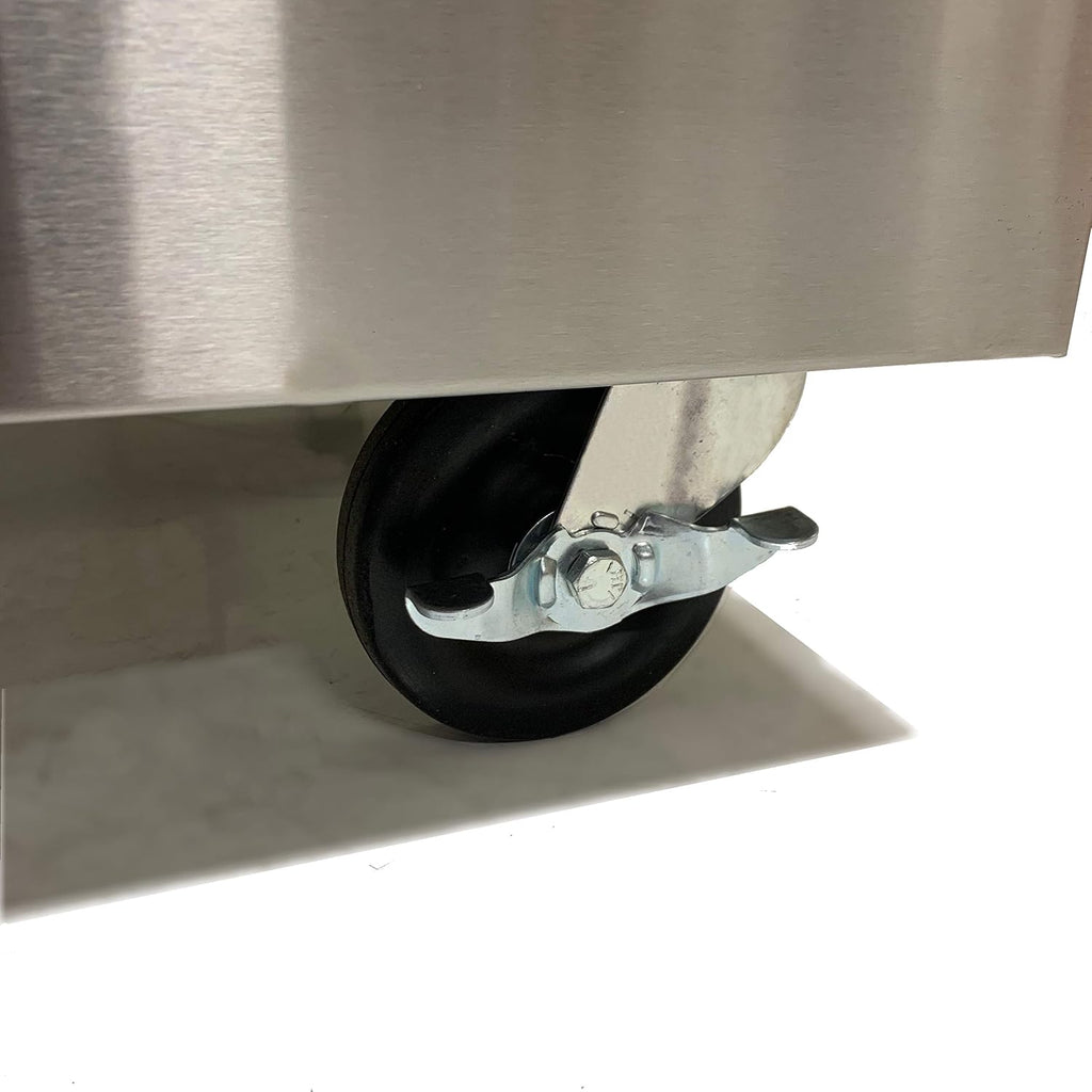 Pro Series Portable Handwashing Sink – All Stainless Steel, Indoor Outdoor, 5 Gallon (19L) Water Tanks, Wheels, Soap and Towel Dispensers, Gooseneck Faucet