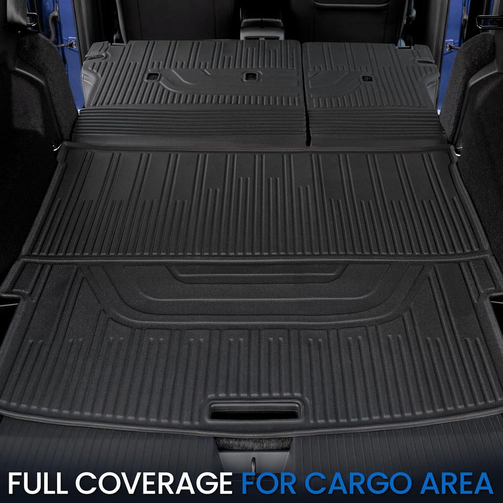 Floor Mats Set for Nissan Rogue 2021-2025 2026 (Not fit Sport), All Weather TPE Backrest Mat Trunk Mat Cargo Liner Door Sill Guards Accessories(for Nissan Rogue | 2021-2026)