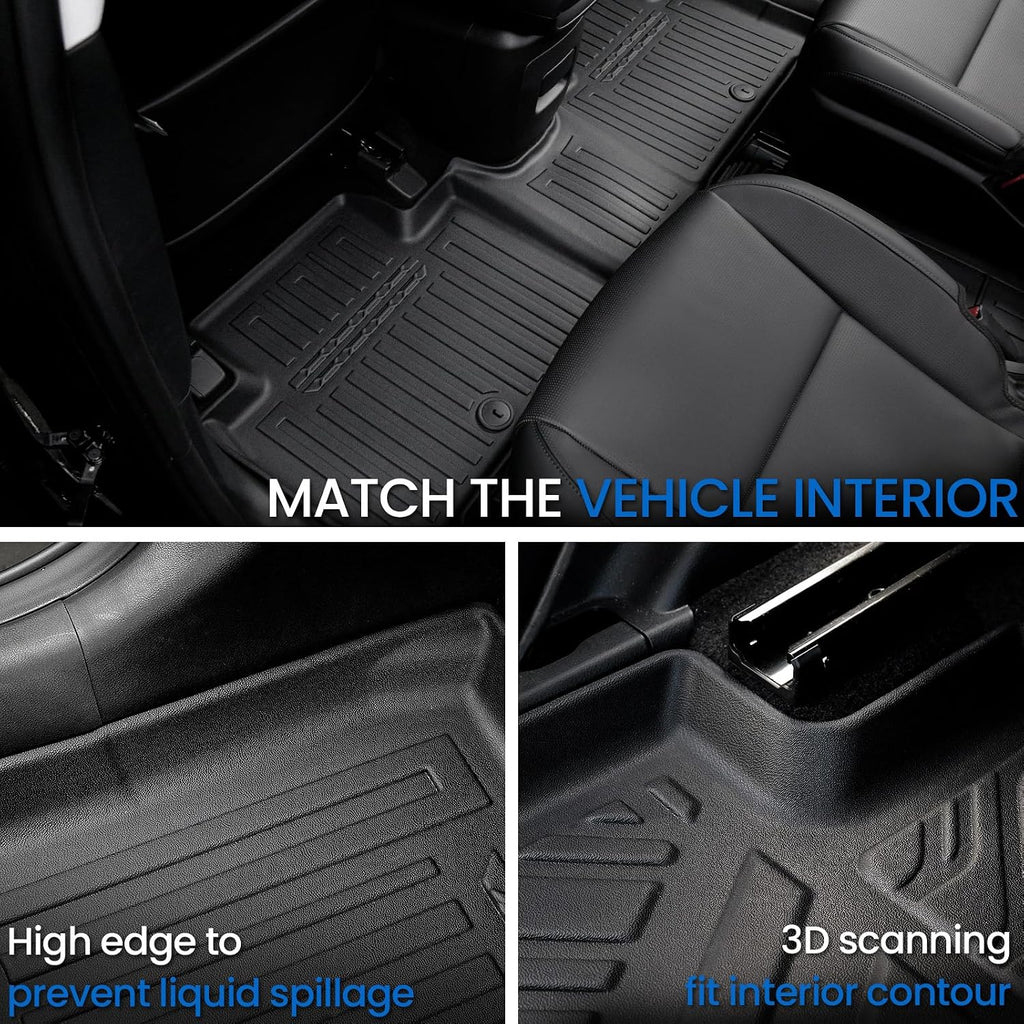 Floor Mats Set for Nissan Rogue 2021-2025 2026 (Not fit Sport), All Weather TPE Backrest Mat Trunk Mat Cargo Liner Door Sill Guards Accessories(for Nissan Rogue | 2021-2026)