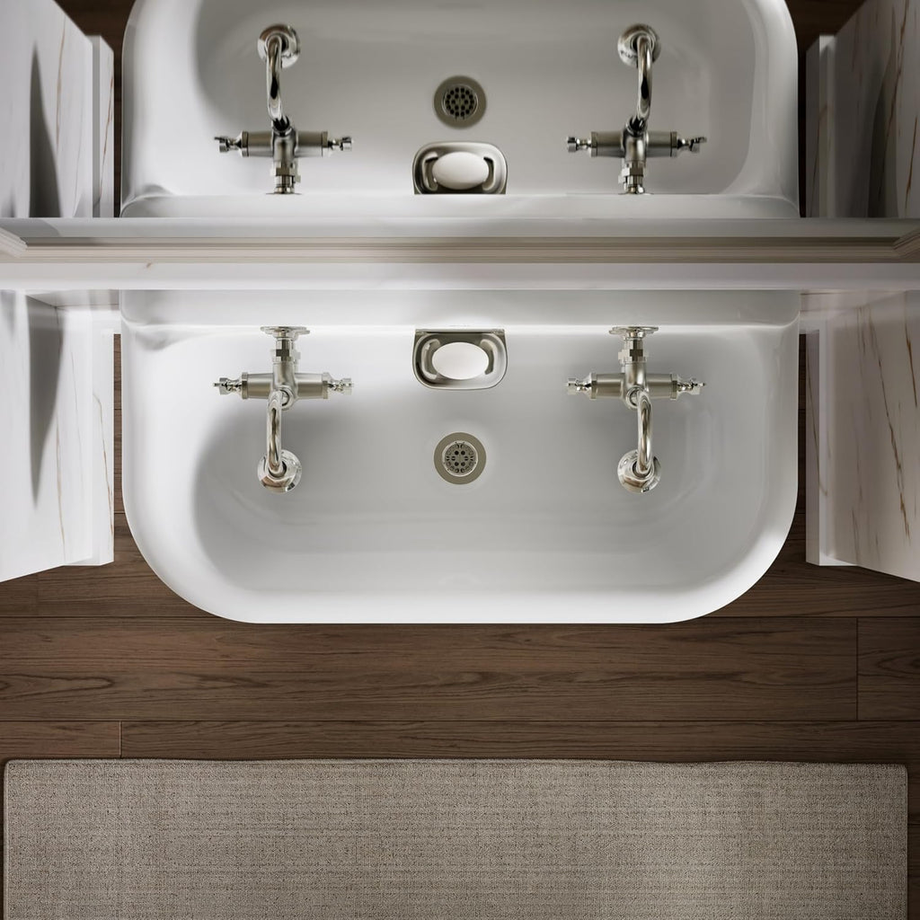 Kohler K-730T70-4AJR-SR Triton Bowe Cannock Bathroom Sink Faucet, Vibrant Bright Nickel