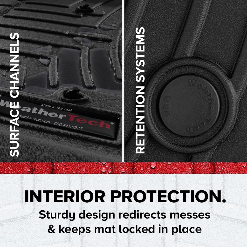 WeatherTech Custom Fit FloorLiner Floor Mats for Jeep Grand Cherokee L w/2nd Row Bucket Seats (471696-1-2-3) - Complete Set (1st, 2nd (2-Piece) & 3rd Row), Cocoa