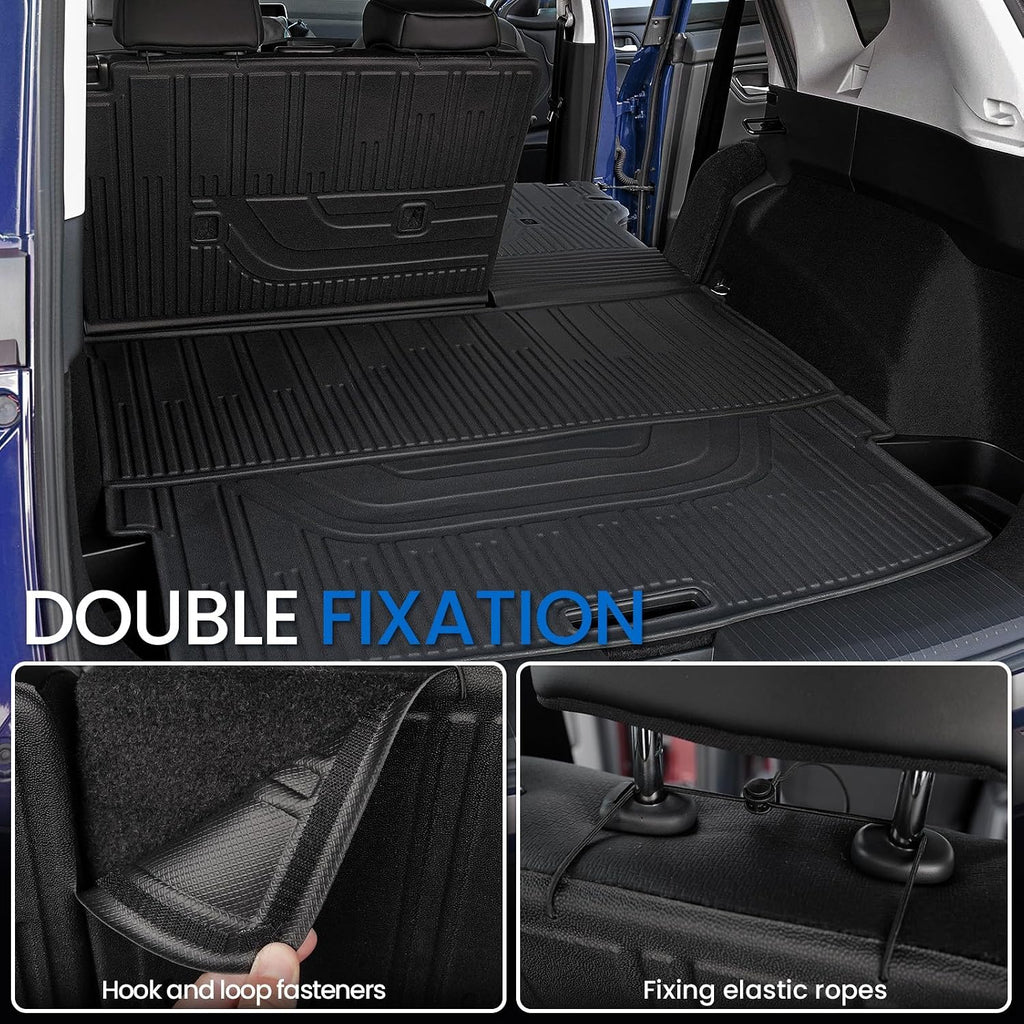 Floor Mats Set for Nissan Rogue 2021-2025 2026 (Not fit Sport), All Weather TPE Backrest Mat Trunk Mat Cargo Liner Door Sill Guards Accessories(for Nissan Rogue | 2021-2026)