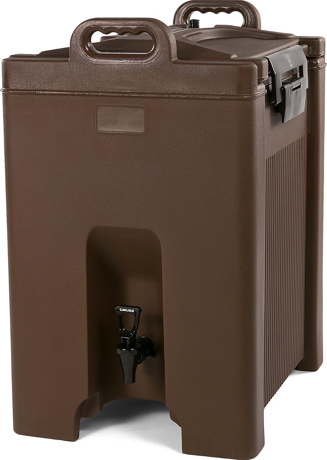 Carlisle FoodService Products Cateraide Insulated Beverage Dispenser with Handles for Catering, Kitchen, and Restaurants, Plastic, 10 Gallons, Brown
