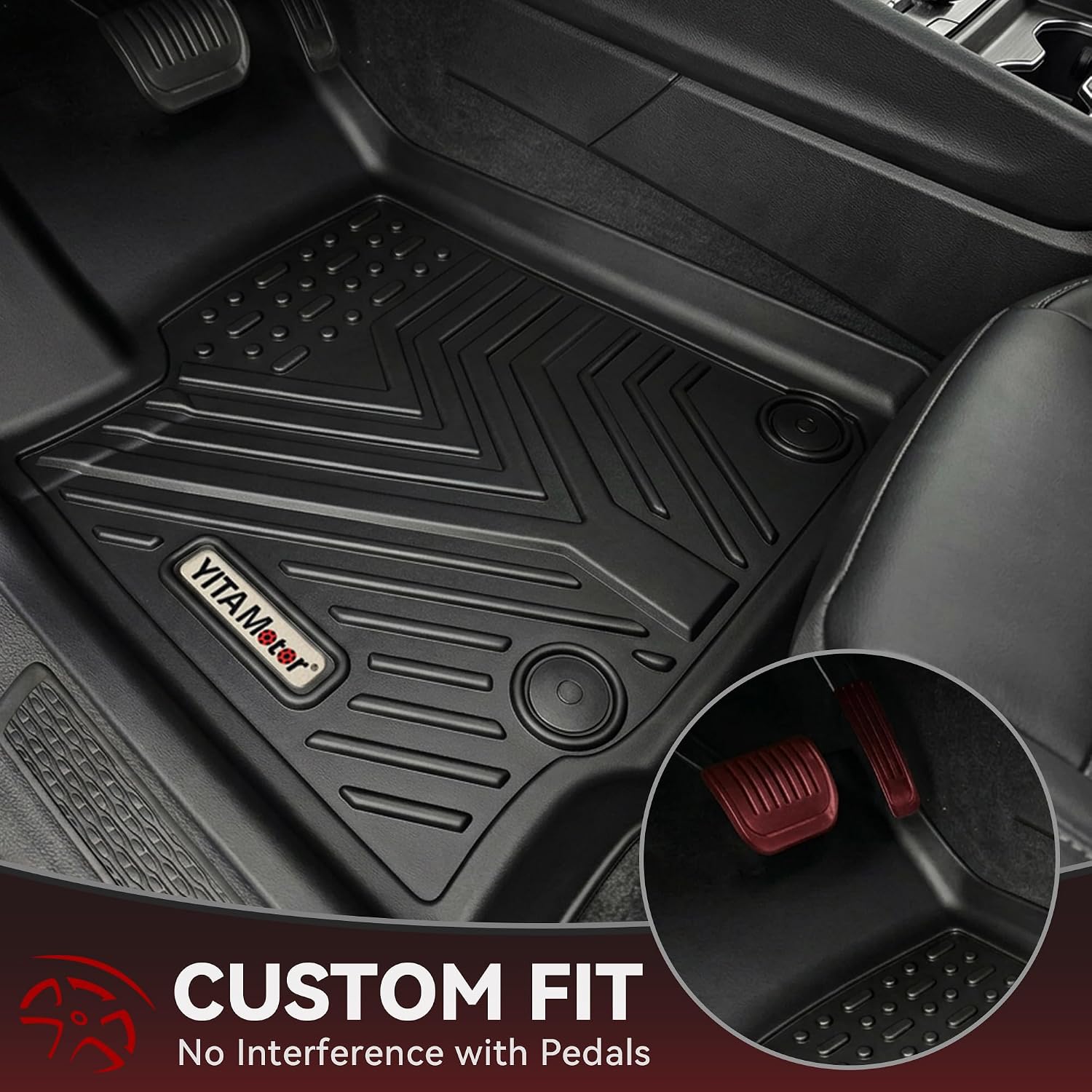 YITAMOTOR Floor Mats for Jeep Grand Cherokee L 2026-2021 (ONLY 6-Seater w/o Center Console), All Weather Custom Fit TPE Cargo Liner for 1-3 Rows and Trunk Full Car Mat Set Automotive Accessories Black