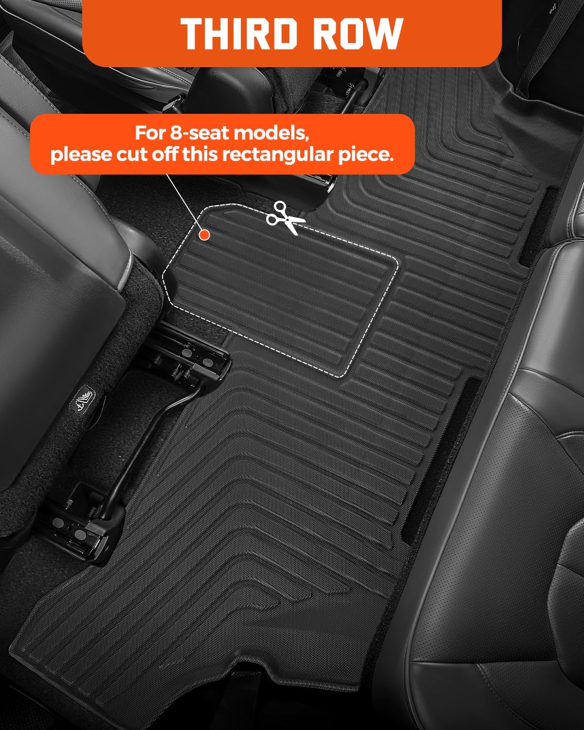Floor Mats for Chrysler Pacifica & for Voyager 2017-2025 2026 7/8 Seats (Gas Only) Car Accessories with Cargo Liner Trunk, TPE Rubber Weather Carpets for Chrysler 2024 2023 2022 2021 2019 2018