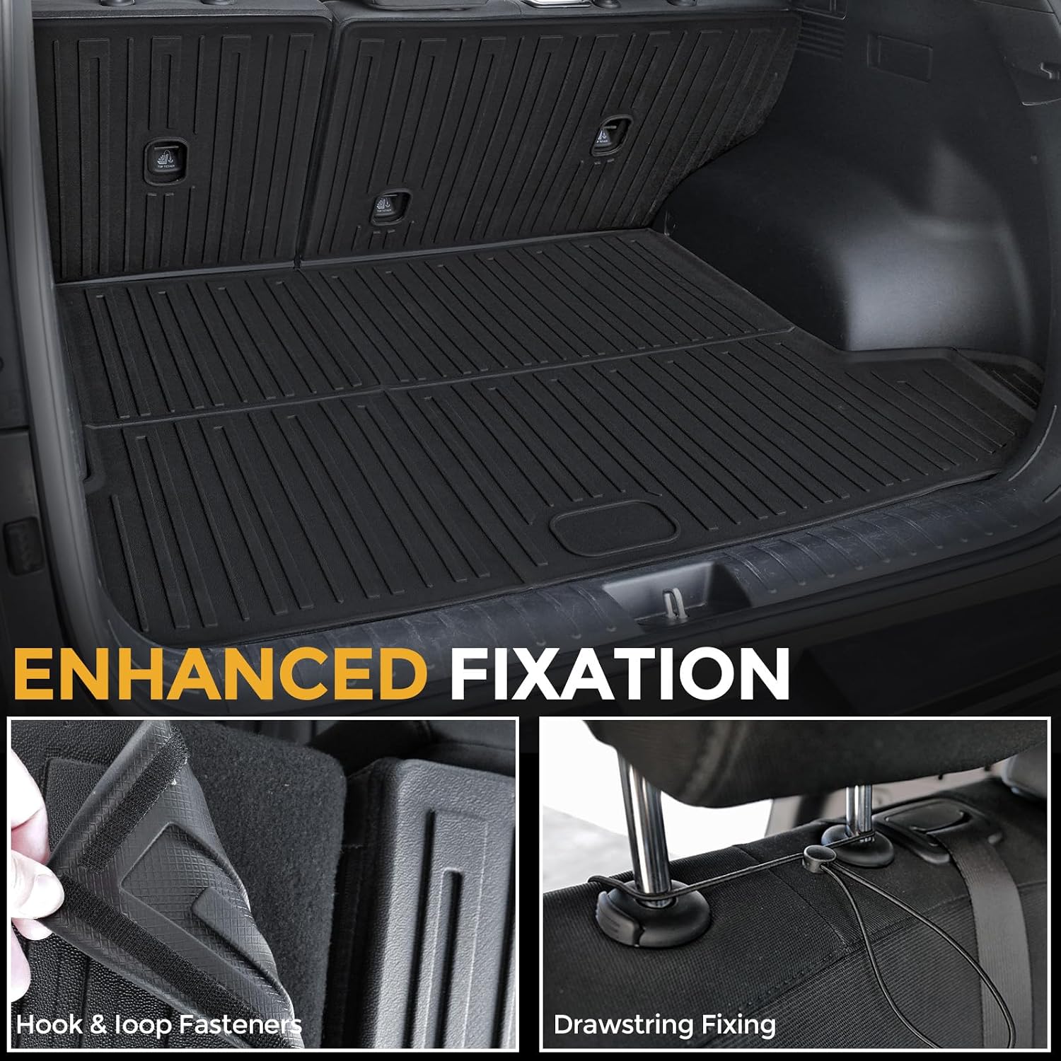 Floor Mats Set for 2022-2025 2026 Hyundai Tucson Gas (Not fit Hybrid), Full Coverage All Weather Floor Mats Cargo Mat with Backrest Protectors & Door Sill Guards for Tucson Accessories