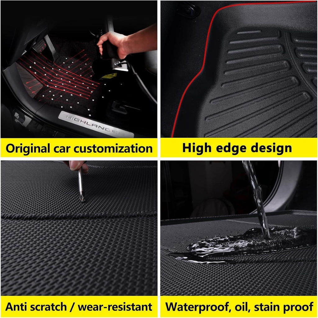 Floor Mats for 2025 2026 Subaru Forester (Only Fit Hybrid Version) with Cargo Liners & Backrest Mat,TPE All Weather Protection 1st & 2nd Row Floor Liners with Full Set Car Mats Accessories