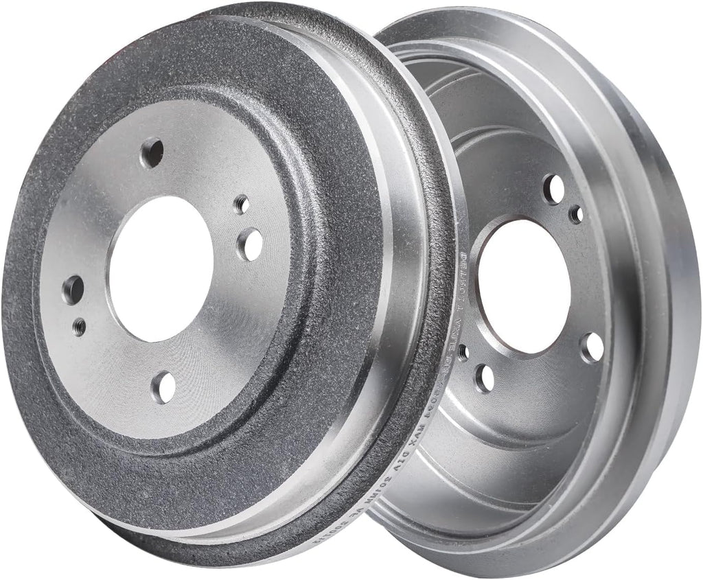 Detroit Axle - Brake Kit for 2009-2013 Honda Fit Front Disc Brake Rotors Ceramic Brakes Pads Rear Brake Drums Brakes Shoes 2010 2011 2012 Replacement : 10.32' inch Front Rotors