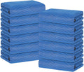 Moving Blankets 12 Packs, Extra Large 80'x72' Furniture Moving Pads, Reusable Packing Blankets, Professional Quilted Furniture Shipping & Storage Pads for Couch Desk Cabinet Appliances, Blue and Black