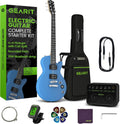 GEARit Electric Guitar 39' Full Size Beginner Electric Guitar Kit with Amp, Dual Humbucker Pickups with Coil Split, 10W Bluetooth Amplifier, Gig Bag, Tuner, Strap, Picks & Extra Strings(Blue)