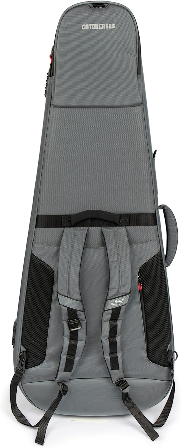 Gator Cases ICON Series Premium Weather Resistant Gig Bag for 335-Style TSA Luggage Lock-Friendly Zipper Pulls, Grey (G-ICON335-GRY)