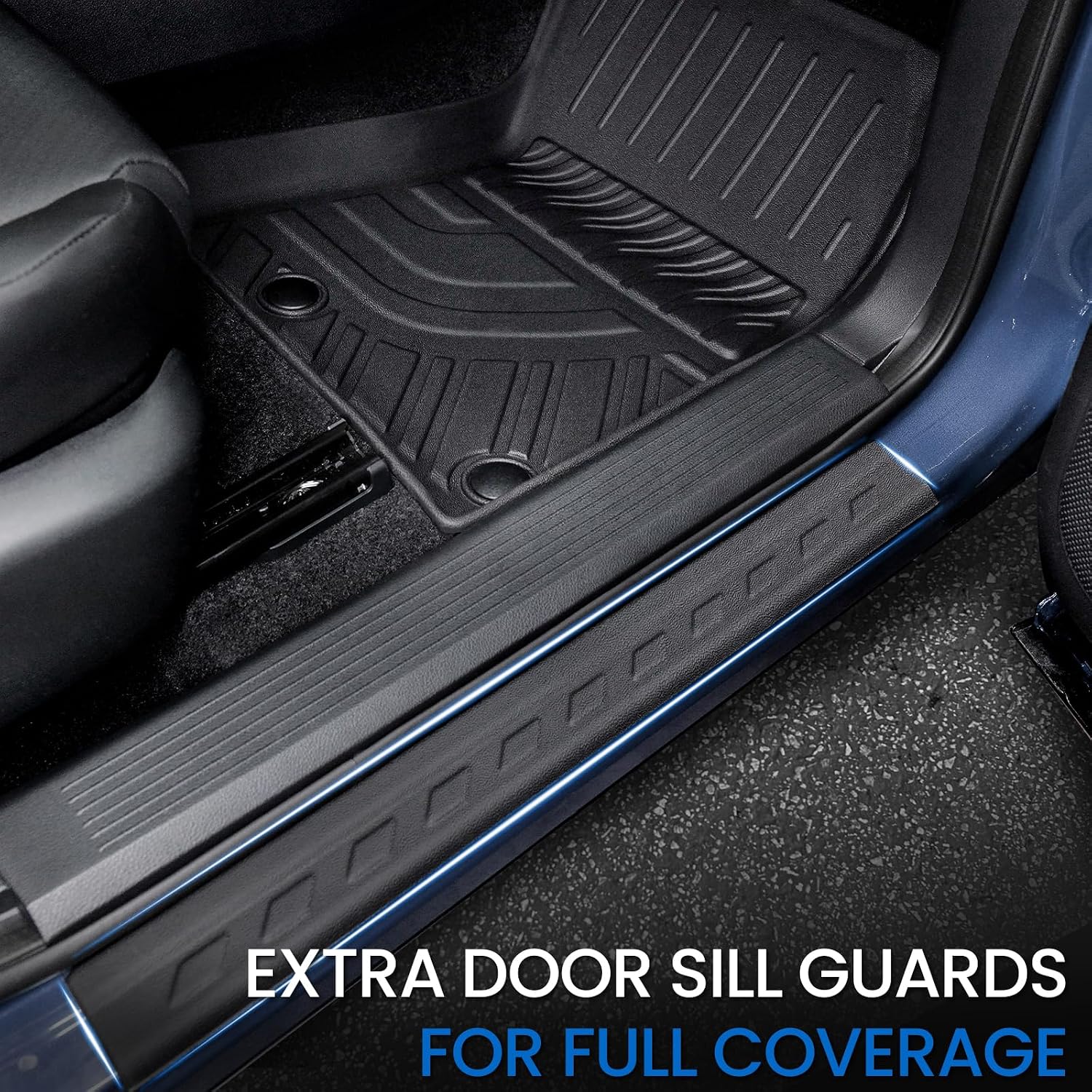 Floor Mats Set for Nissan Rogue 2021-2025 2026 (Not fit Sport), All Weather TPE Backrest Mat Trunk Mat Cargo Liner Door Sill Guards Accessories(for Nissan Rogue | 2021-2026)
