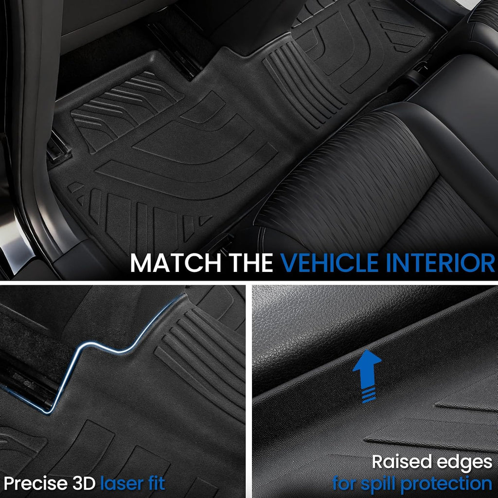 Floor Mats Set for Nissan Rogue 2014-2020 (Not for Sport/Select/Hybrid/7-Seat), All Weather TPE Backrest Mat Trunk Mat Cargo Liner Door Sill Guards Accessories(for Nissan Rogue | 2014-2020)