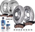 Detroit Axle - Brake Kit for Lexus GS350 IS350 IS200t RC350 GS200t GS450h IS300 RC200t RC300, 13.15' inch Front and 12.20' inch Rear Drilled and Slotted Disc Brakes Rotors Ceramic Brake Pads