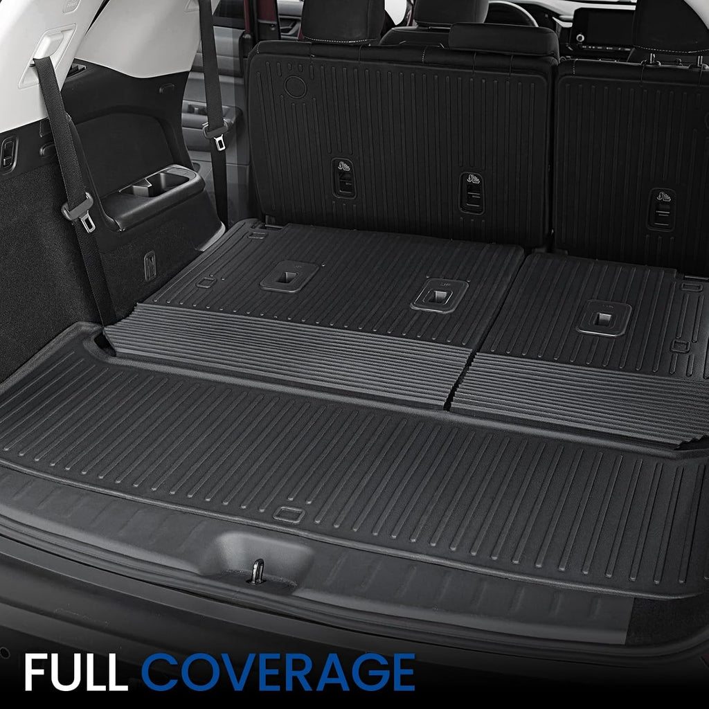 Floor Mats Set for 2022-2025 2026 Nissan Pathfinder 7/8 Seats, All Weather TPE Cargo Liner Backrest Mat Trunk Lower Mat Door Sill Guards Accessories (for Nissan Pathfinder | 2022-2026)