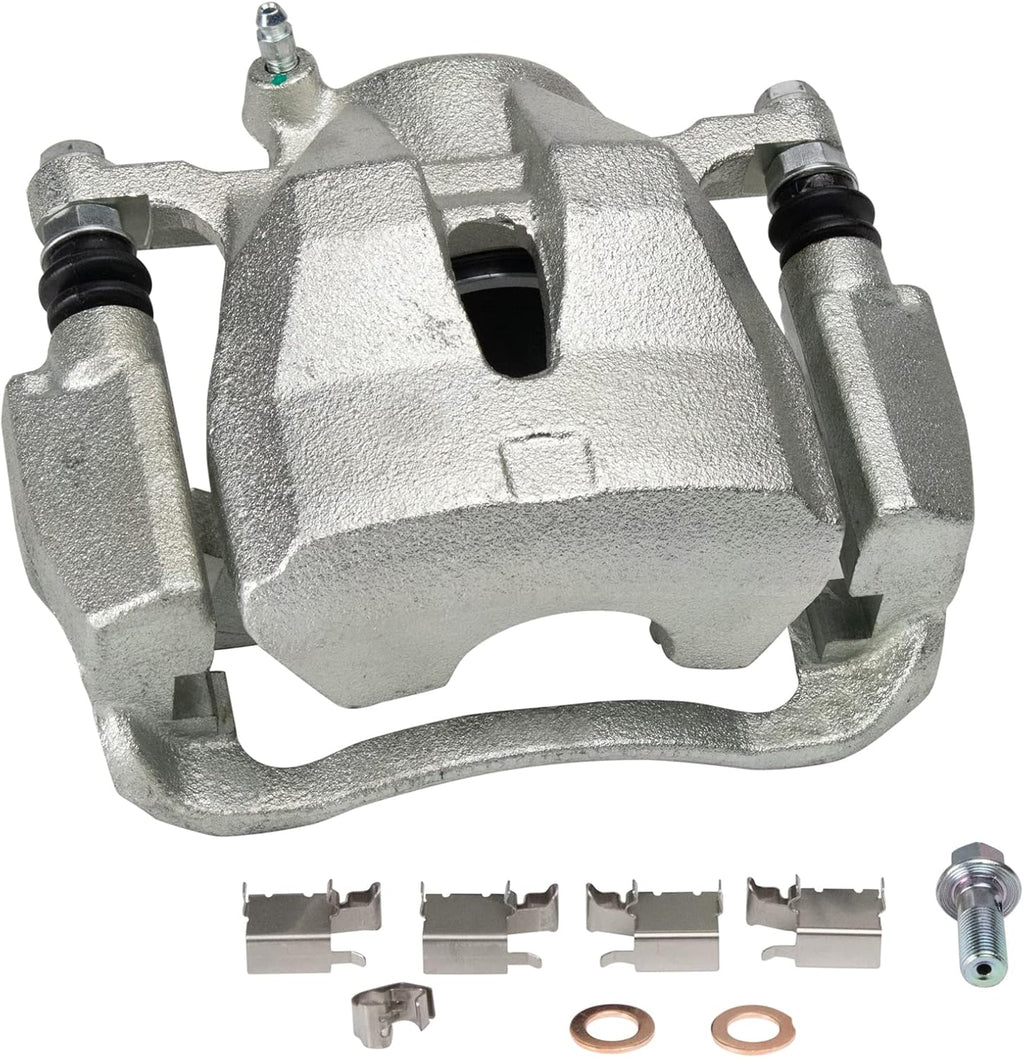 TRQ Front Brake Pad & Rotor Semi Metallic Vented Rotors Calipers Compatible with 2006-2018 Toyota RAV4 2009-2013 Matrix 2016-2018 Corolla iM 2016-2019 Mirai 2011-2016 Scion tC 2009-2010 Pontiac Vibe