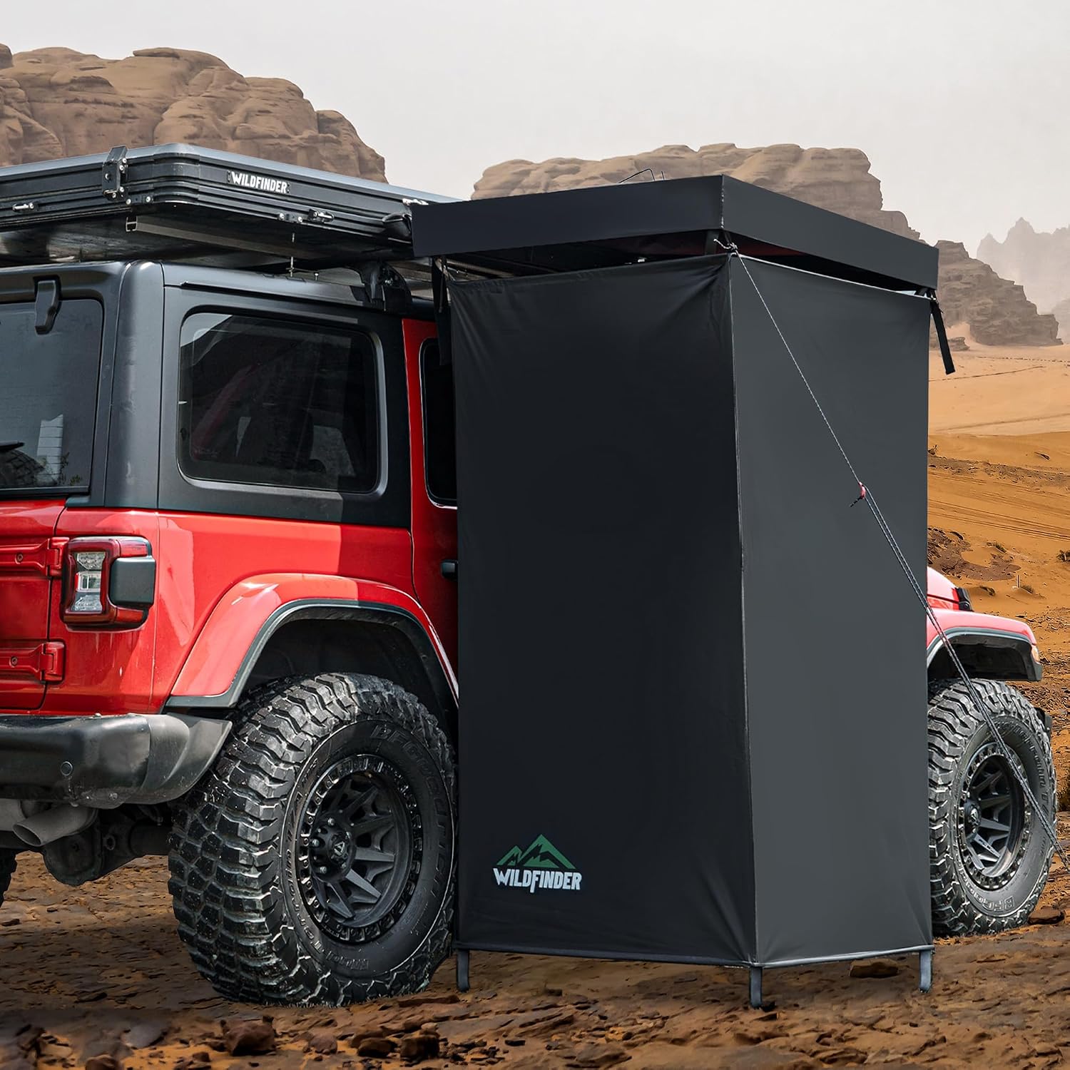 WildFinder Rooftop Tent Hard Shell Roof Top Tent Hardshell Suitable for Jeep SUV Truck Van,Camping Car Roof for 2-3 Person