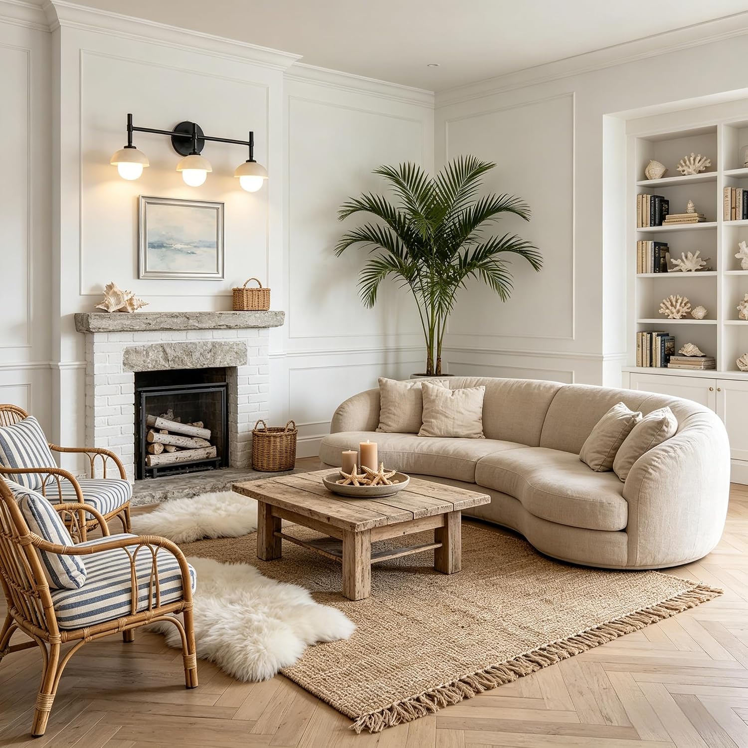 Alabaster 3-Light Wall Sconce, 20 Inch Modern Natural Marble Bathroom Vanity Sconce, Matte Black Alabaster Sconce Wall Lighting, Hand-Carved Wall Light Fixtures Decor for Hallway, Bathroom (Black)