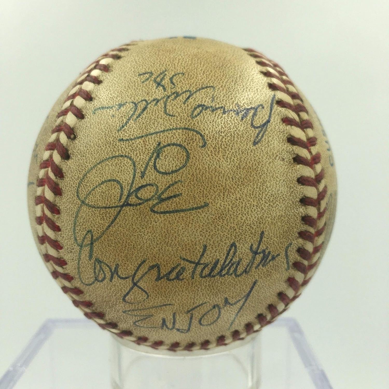 1996 NY Yankees Team Signed Game Used Baseball Derek Jeter Mariano Rivera JSA - MLB Autographed Game Used Baseballs