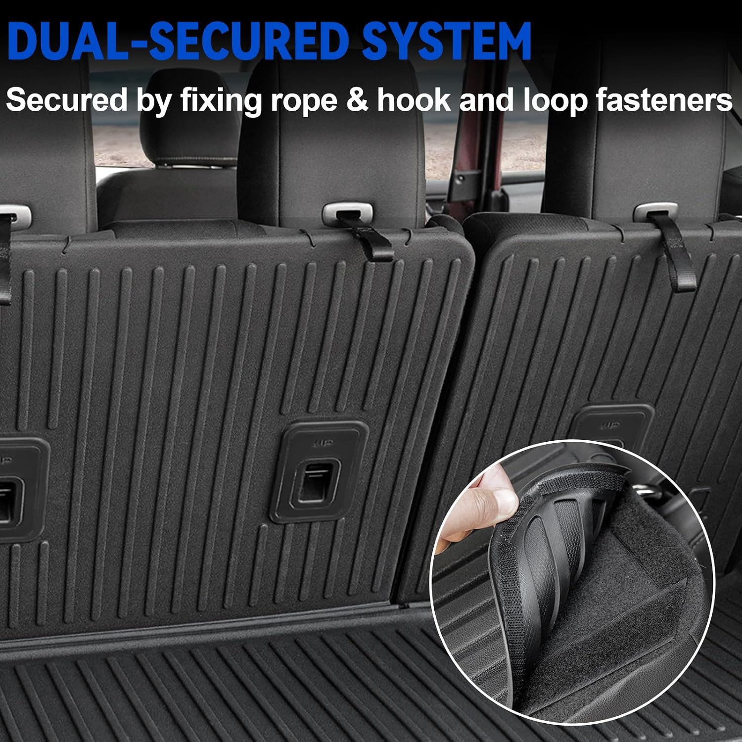 Floor Mats for Nissan Pathfinder 2022-2025 2026, All Weather Floor Mats Trunk Cargo Liner with Backrest Protectors and Door Sill Guards Accessories, Full Coverage Set (Fit 7/8 Seats)