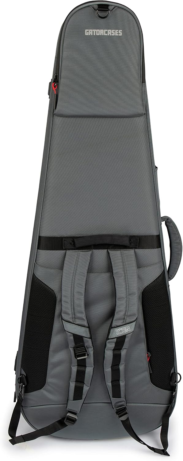 Gator Cases ICON Series Premium Weather Resistant Gig Bag for Acoustic Guitars with TSA Luggage Lock-Friendly Zipper Pulls; Grey (G-ICONDREAD-GRY)