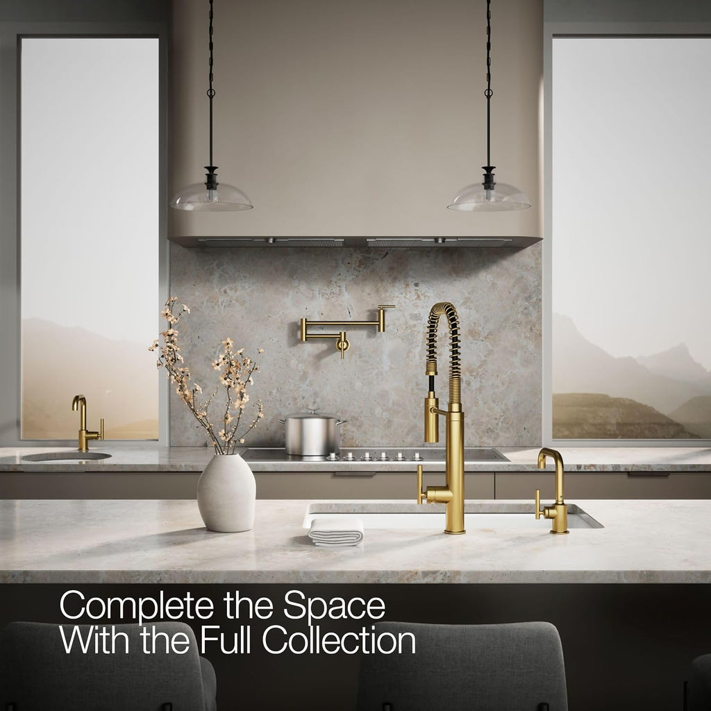 Kohler K-24077-2MB Purist Beverage Faucet, Vibrant Brushed Moderne Brass