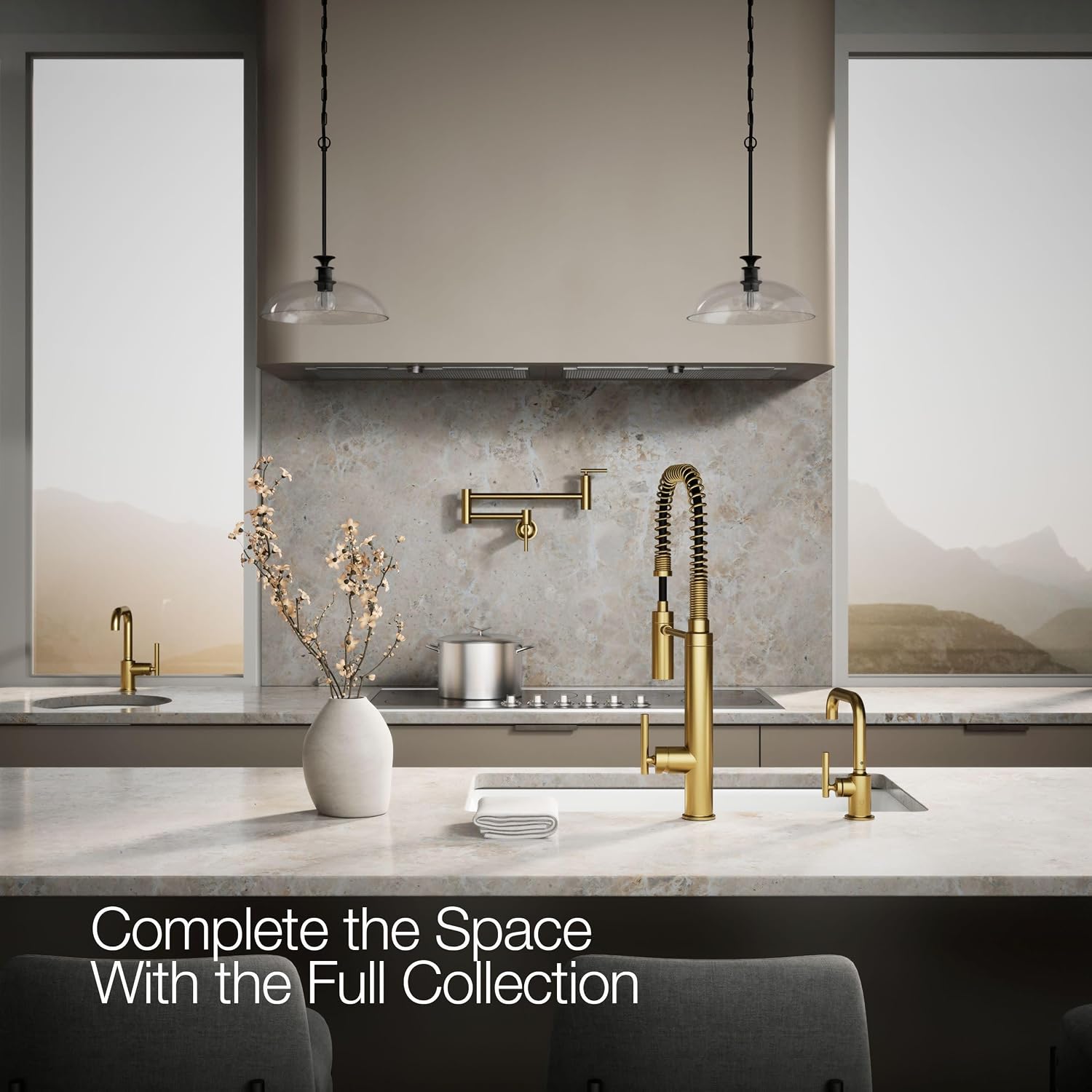 Kohler K-24077-2MB Purist Beverage Faucet, Vibrant Brushed Moderne Brass