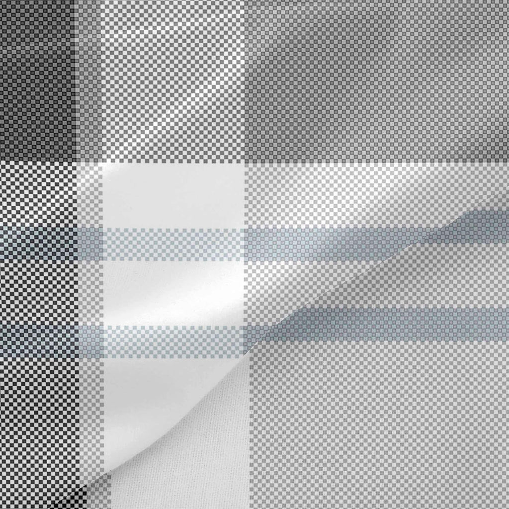 Dormisette Luxury German Flannel Sheets & Pillowcases Set, Warm Breathable Cotton Flannel Bedding with Deep Pockets, Brushed for Extra Softness, Oeko-Tex (Blue/Gray Plaid, King)