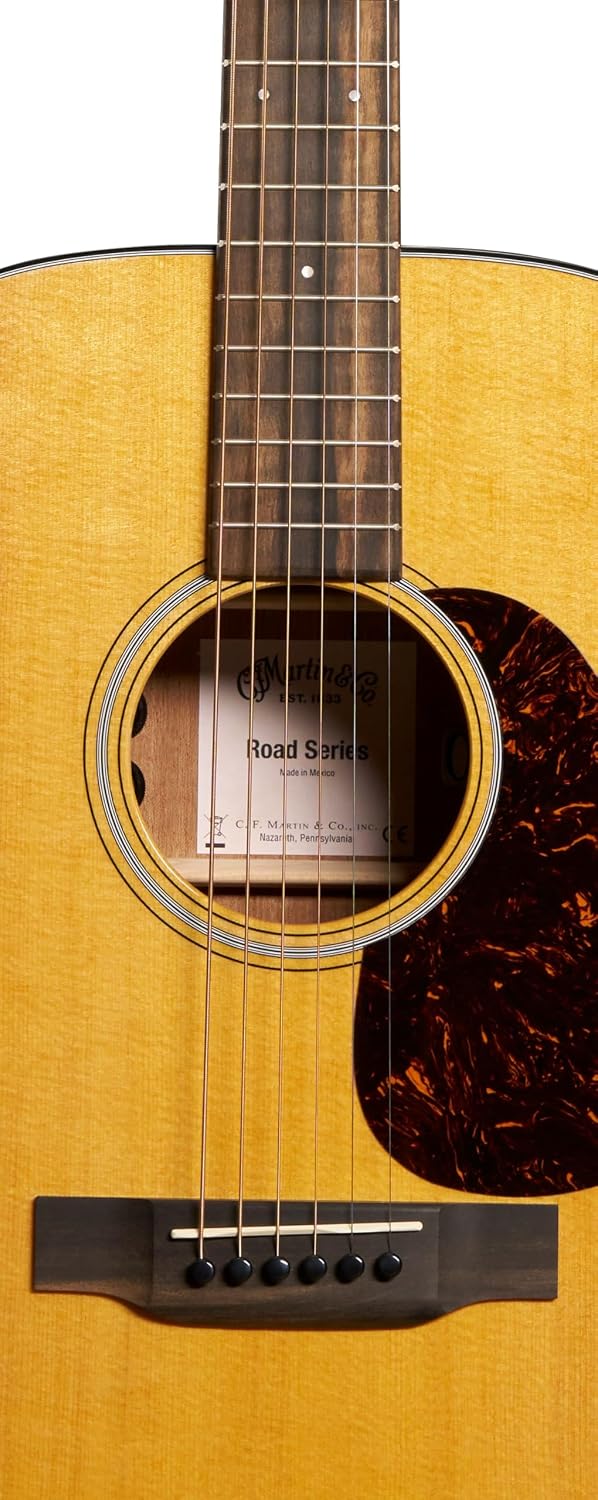 Martin D-12E Retro Road Series Acoustic-Electric Guitar – Spruce Top & Sapele | Gloss Finish | E1 Electronics with Built-In Tuner | Softshell Case Included (Right)