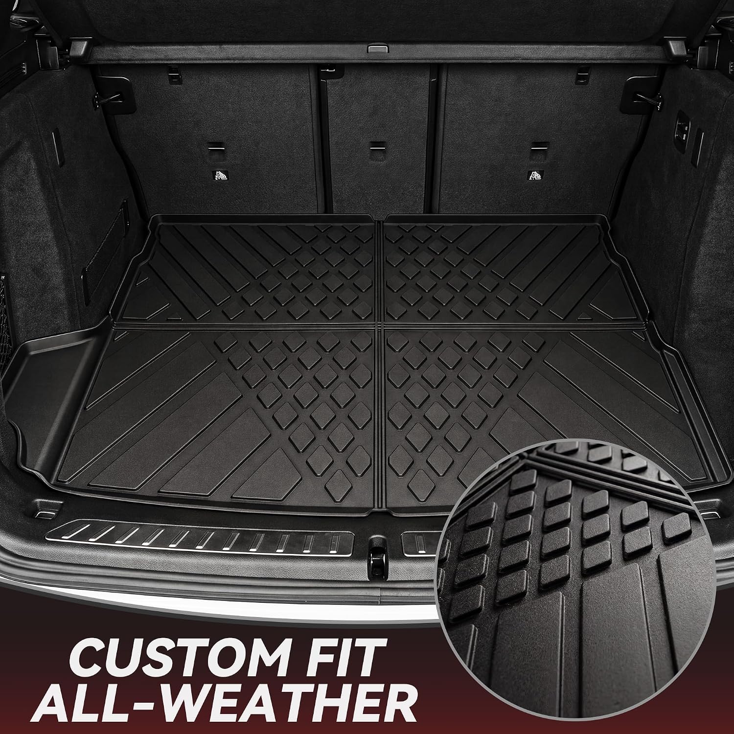 YITAMOTOR Floor Mats & Cargo Liner for 2025 2026 BMW X3 G45 (30 xDrive / M50 xDrive), All Weather TPE Floor Liner Custom Fit for BMW X3 Accessories, 1st, 2nd Row and Cargo Liners, Black