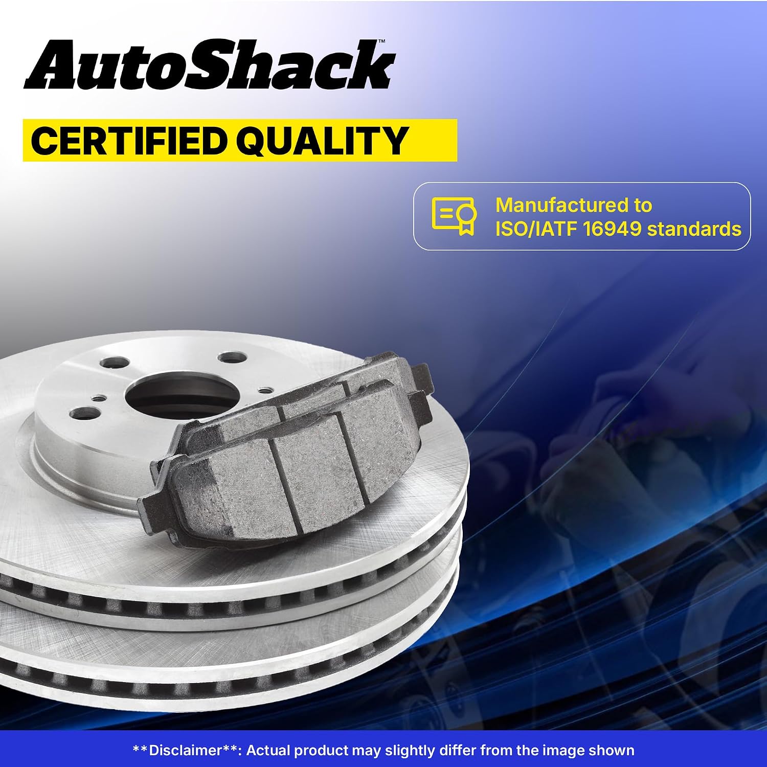 AutoShack Front & Rear Brake Rotors & Premium Pads for Ford, Mustang 2005-2010, RWD V6 4.0L