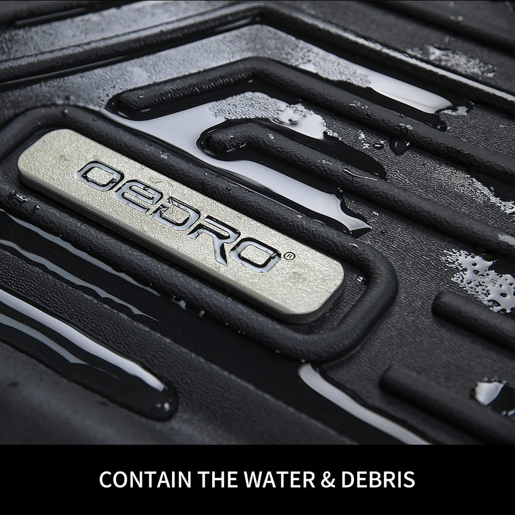 OEDRO Floor Mats for 2017-2022 Honda CR-V, Unique Black TPE All-Weather Honda CR-V Floor Liners, Includes 1st and 2nd Row: Front, Rear, Full Set Liners