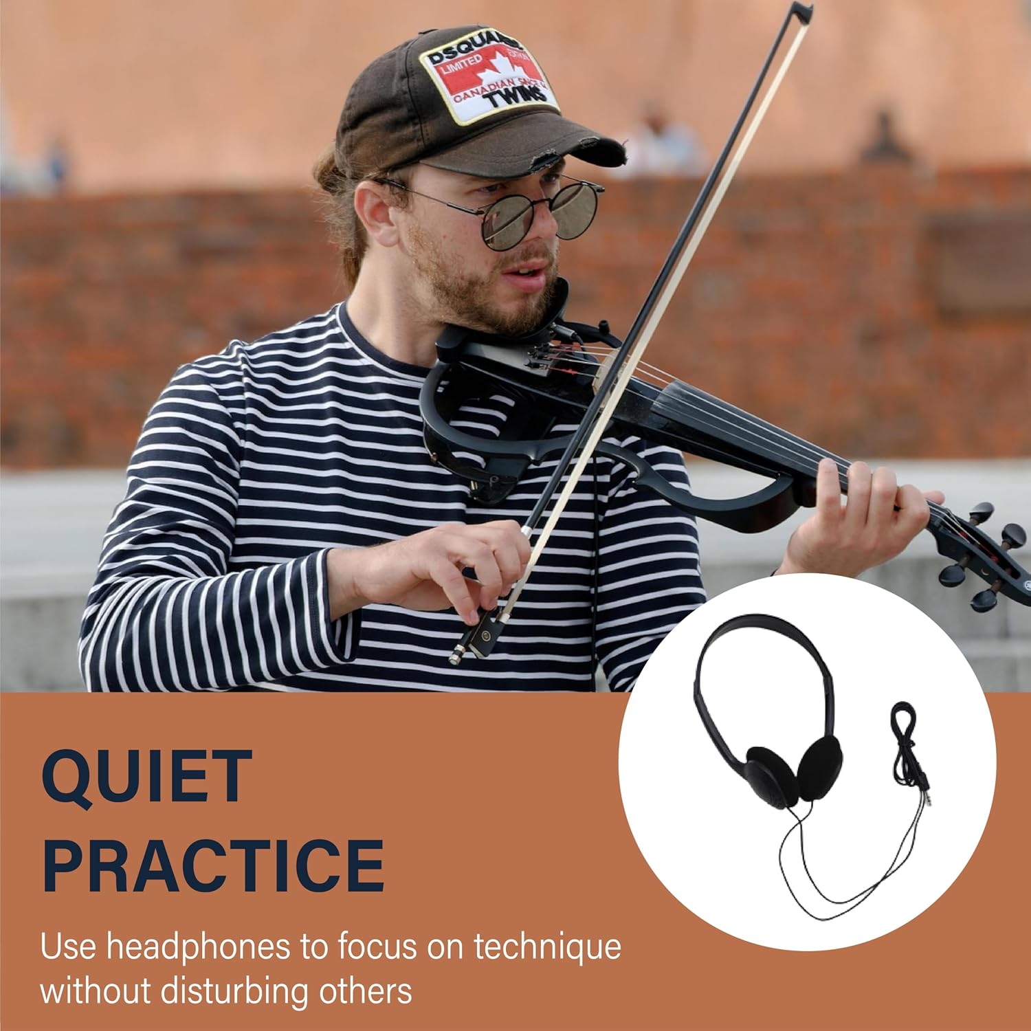 Cecilio Silent Electric Solid Wood Violin Kit with Ebony Fittings, Full Size 4/4 Electric Violin for Beginner and Professional Musicians, Black Metallic