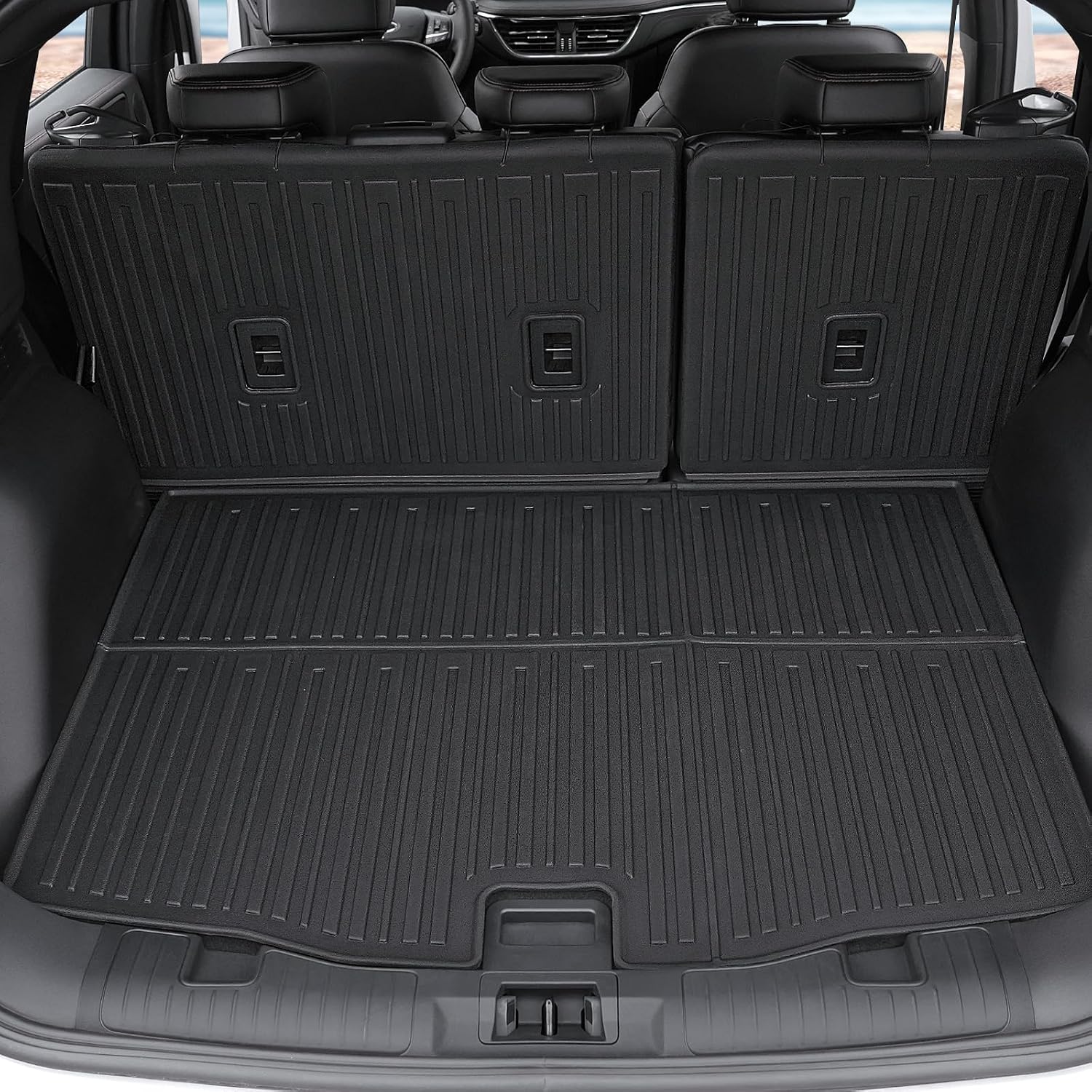 Floor Mats for Ford Escape 2020-2026, All Weather Floor Mats Trunk Cargo Liner with Backrest Protectors and Door Sill Guards Accessories, Full Coverage Set (Not fit Hybrid Model)