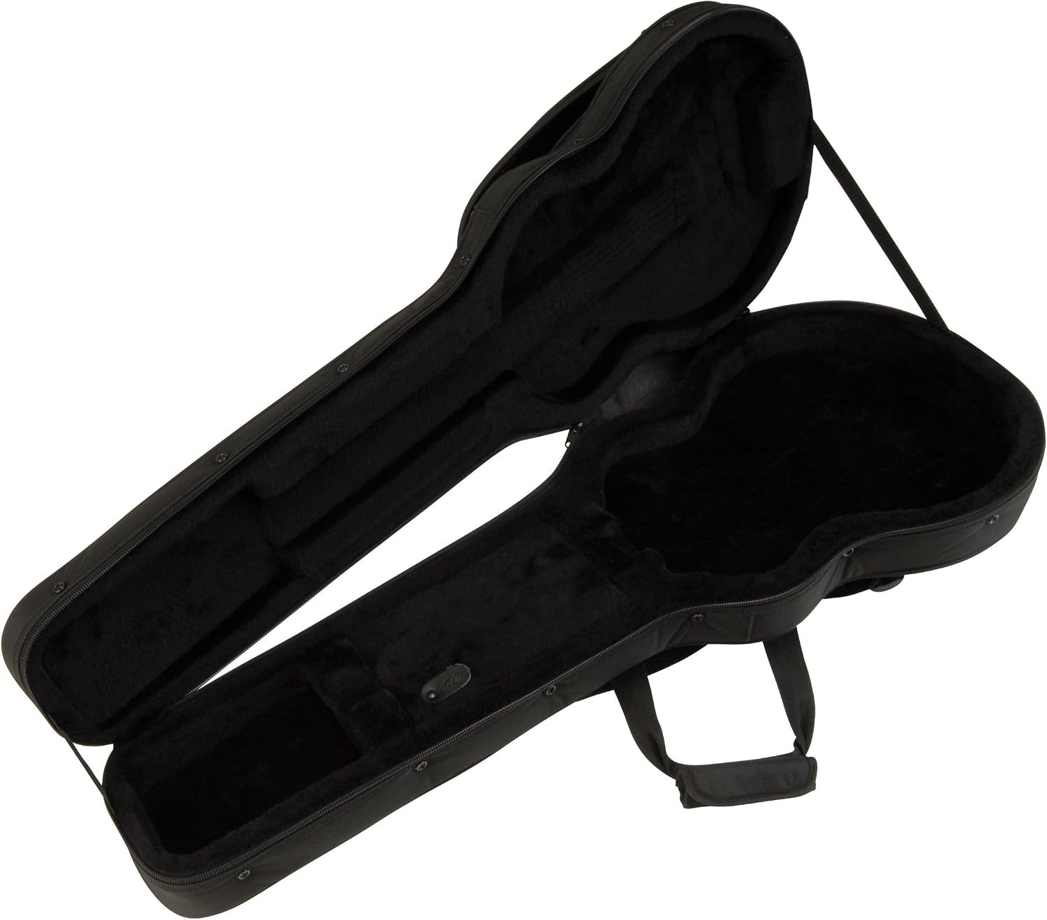 SKB Les Paul Style Electric Guitar Soft Case, Black – Lightweight Construction with 2 Zippered Pouches and Foam Inserts for Protection