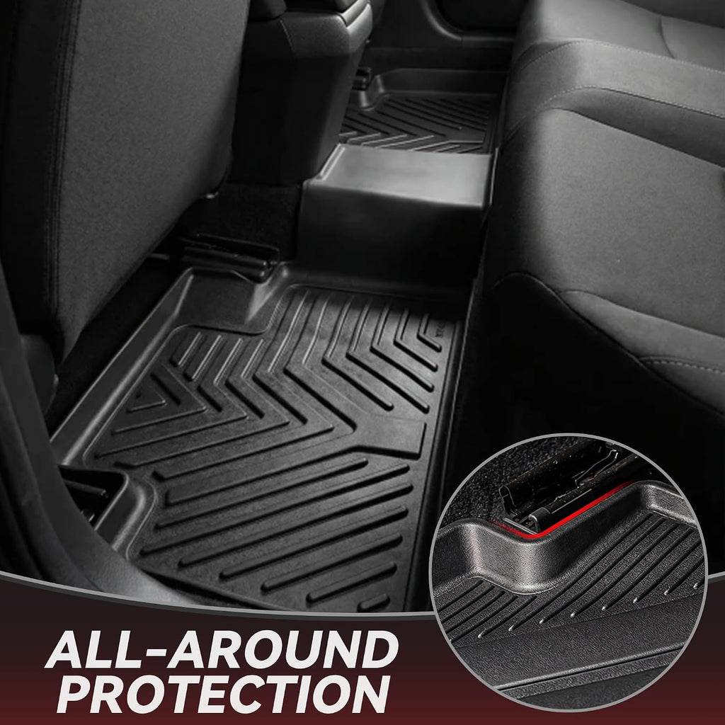 YITAMOTOR Floor Mats & Cargo Mats Fit for 2016-2021 Honda Civic Sedan (Not for Hatchback/Coupe), TPE All Weather Floor Liner for Honda Civic, 1st & 2nd Rows, Black