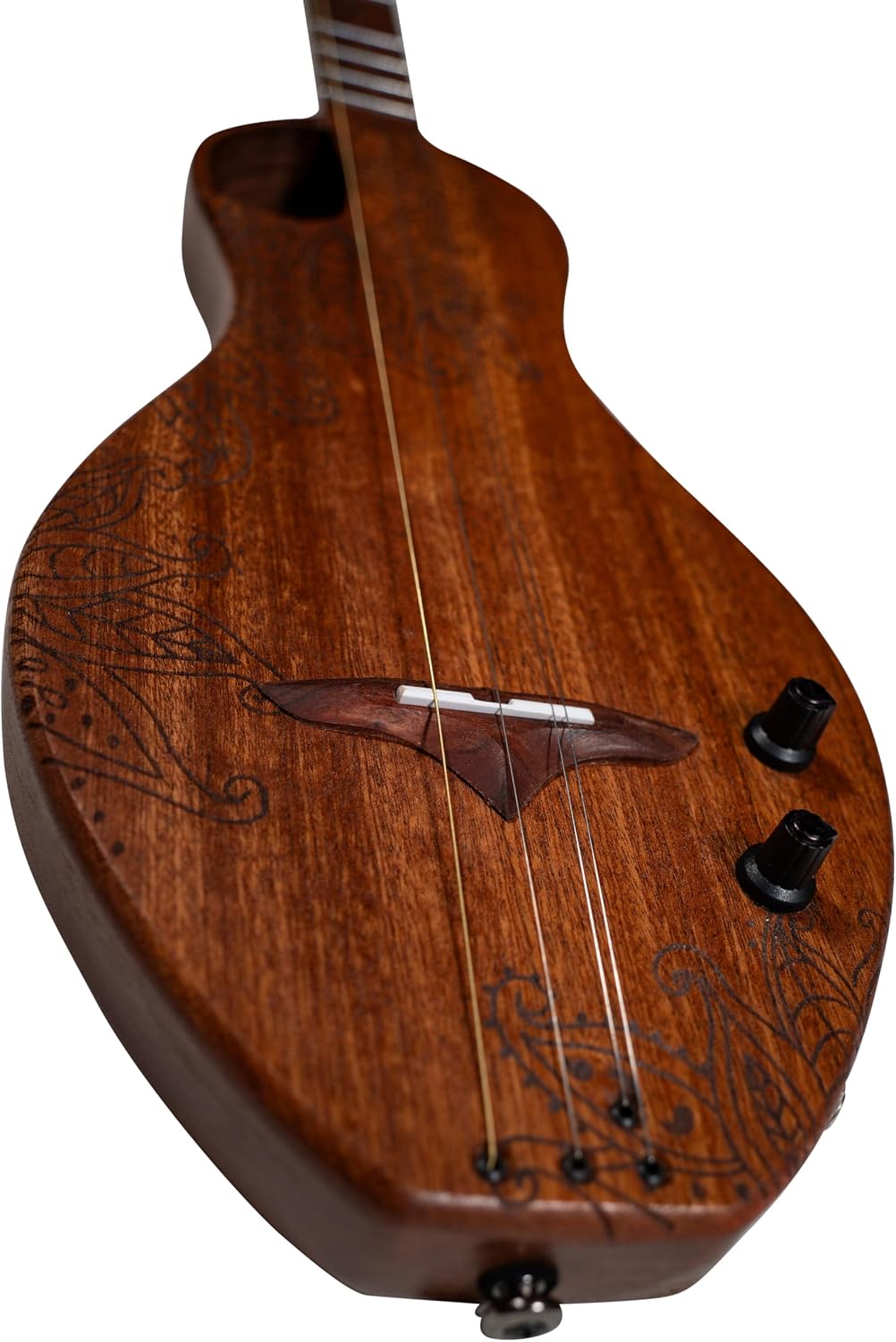 Boondocker D2 Sapele Dulcimer Electric/Acoustic 4-String w/Henna Top